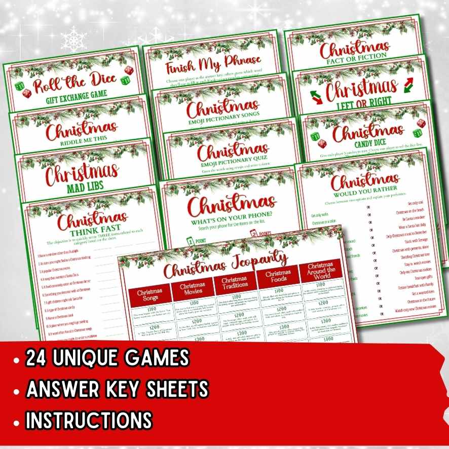 24 FAMILY CHRISTMAS GAMES BUNDLE - Image 3