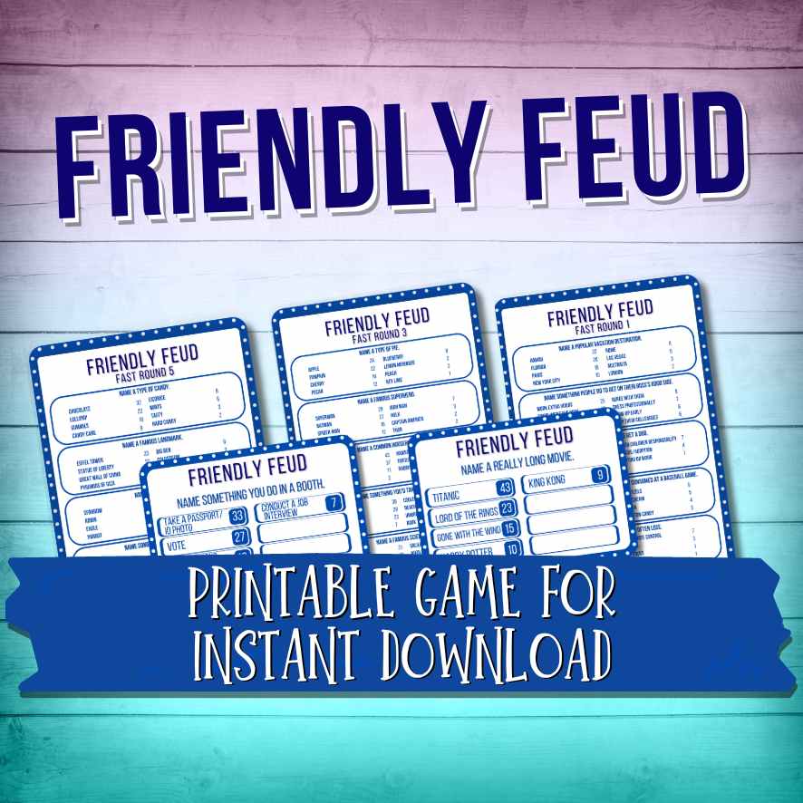 FAMILY FRIENDLY FEUD PRINTABLE GAME - Image 4