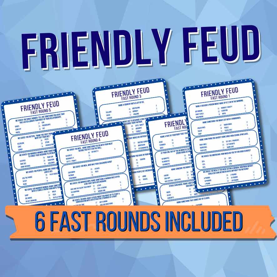 FAMILY FRIENDLY FEUD PRINTABLE GAME - Image 3
