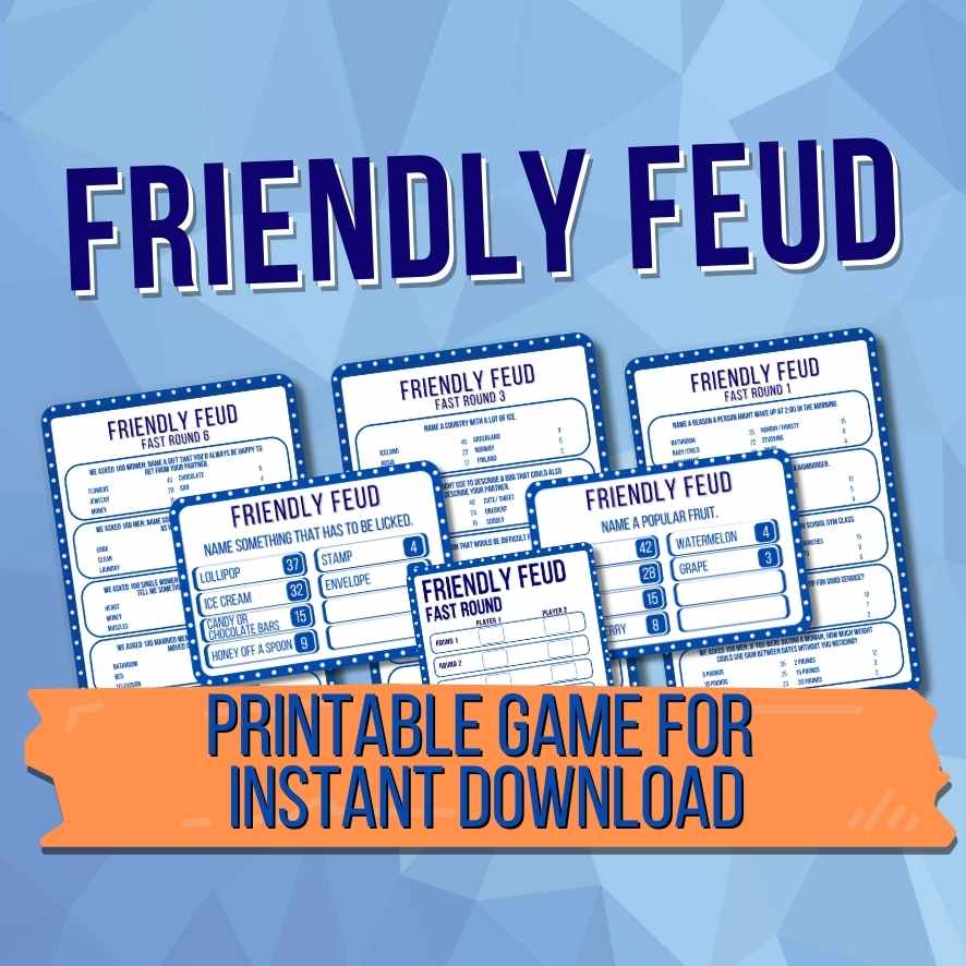 FAMILY FRIENDLY FEUD PRINTABLE GAME - Image 4