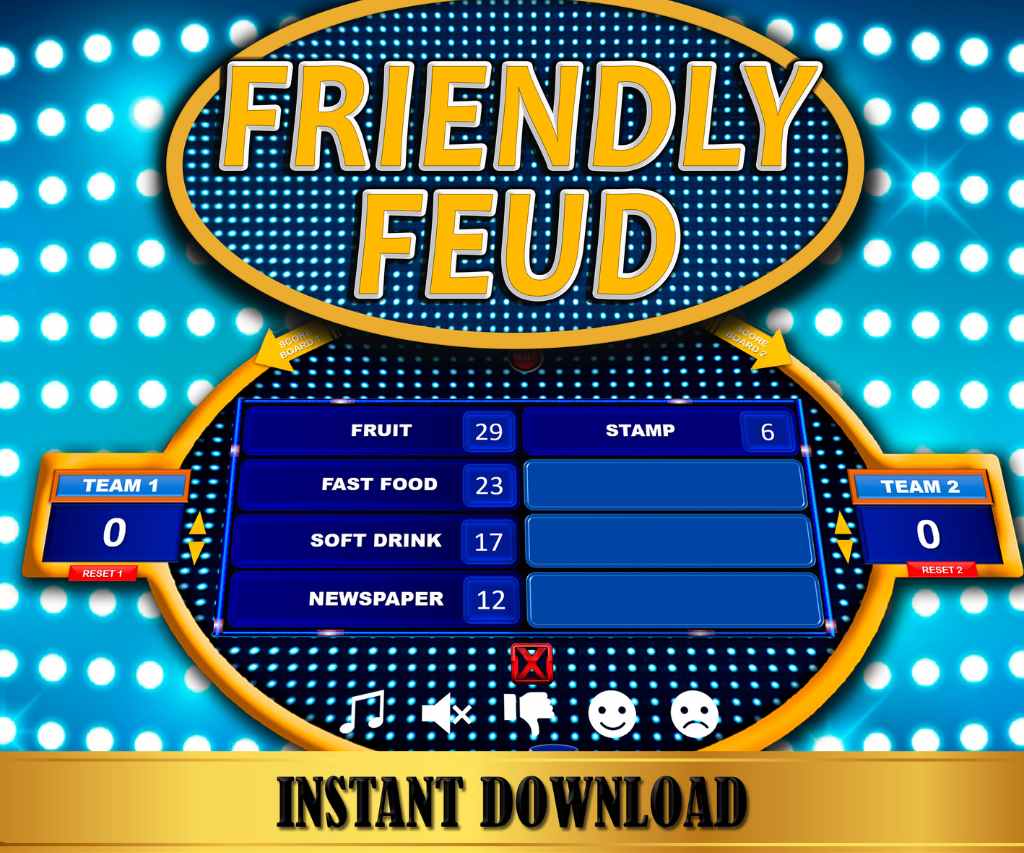 FAMILY FRIENDLY FEUD - POWERPOINT GAME BLANK TEMPLATE - Image 3