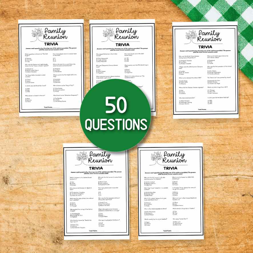 FAMILY REUNION TRIVIA GAME - Image 2