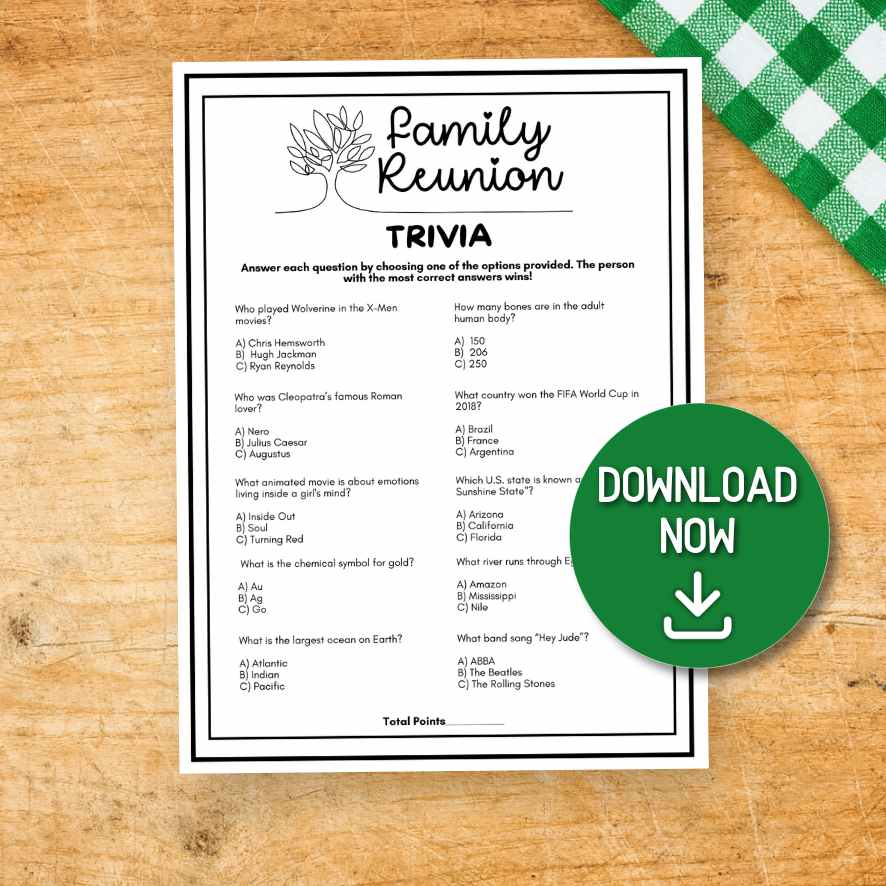 FAMILY REUNION TRIVIA GAME - Image 3
