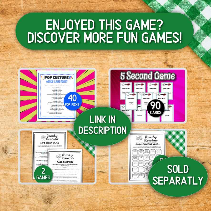 FAMILY REUNION TRIVIA GAME - Image 8