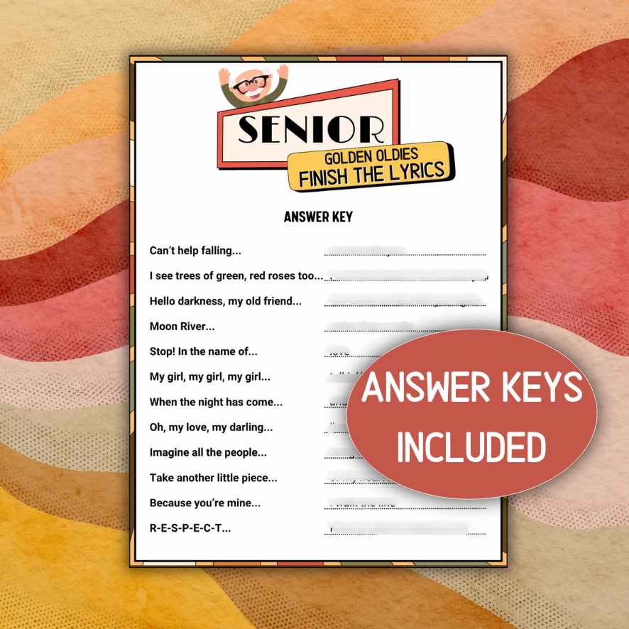 FINISH THE LYRICS FOR SENIORS - Image 4