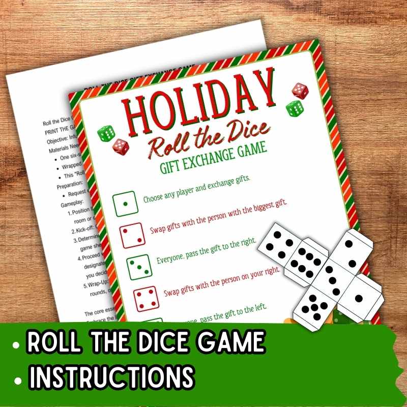 HOLIDAY DICE GAME PRINTABLE - Image 3
