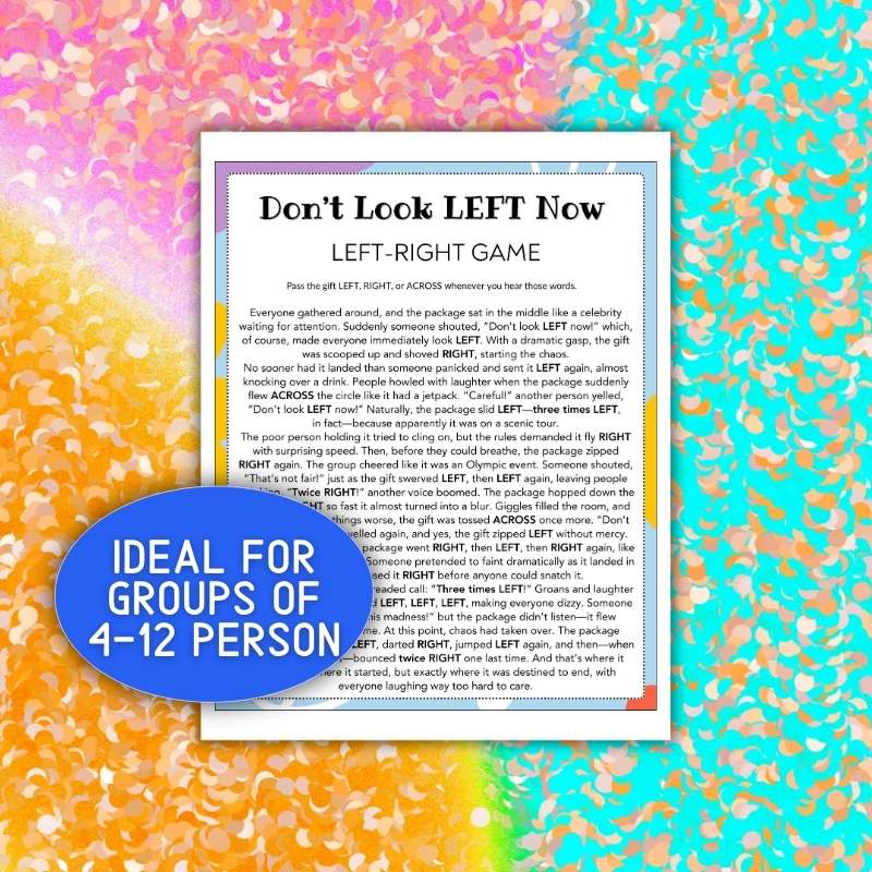 Funny Left Right Game Story Any Occasion - Image 4