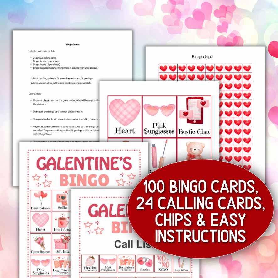 GALENTINES BINGO GAME PRINTABLE - Image 6