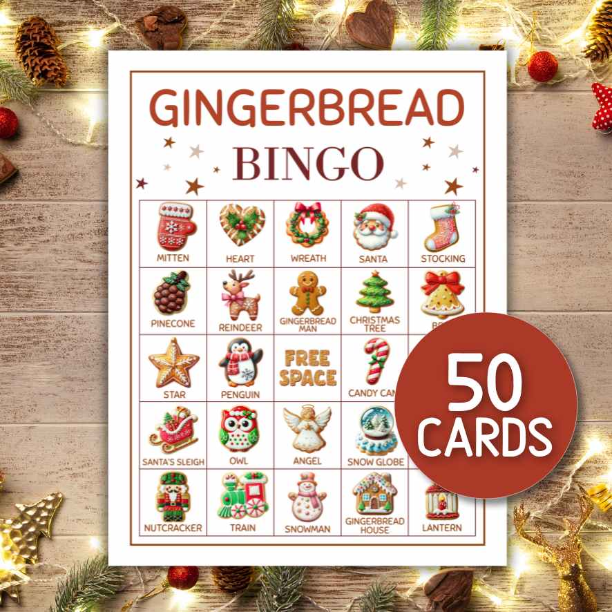 GINGERBREAD BINGO CARDS