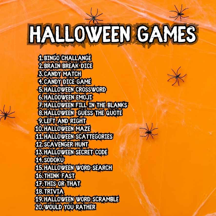 HALLOWEEN GAMES FOR KIDS SPIDER SHEETS - Image 4