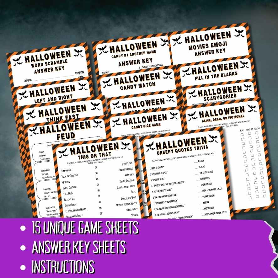HALLOWEEN GAMES TEENS AND ADULTS PRINTABLE GAMES - Image 3