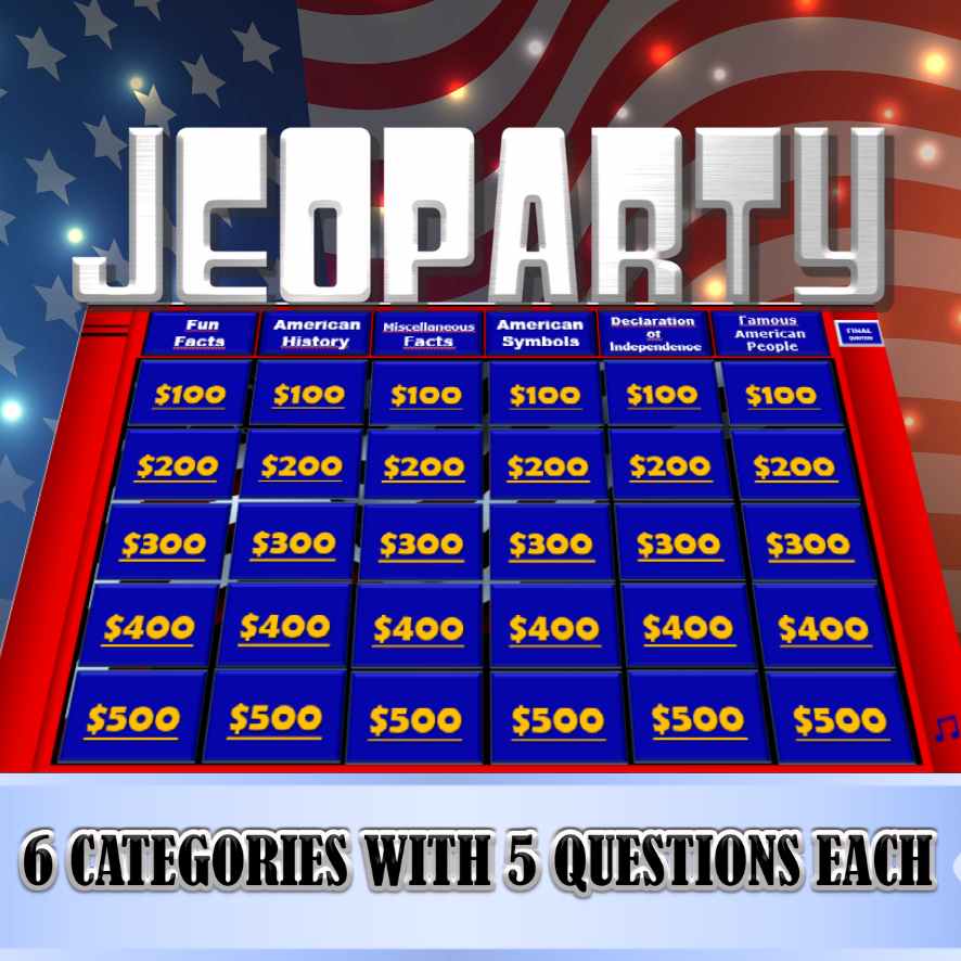 JEOPARTY 4th JULY - POWERPOINT GAME - Image 5