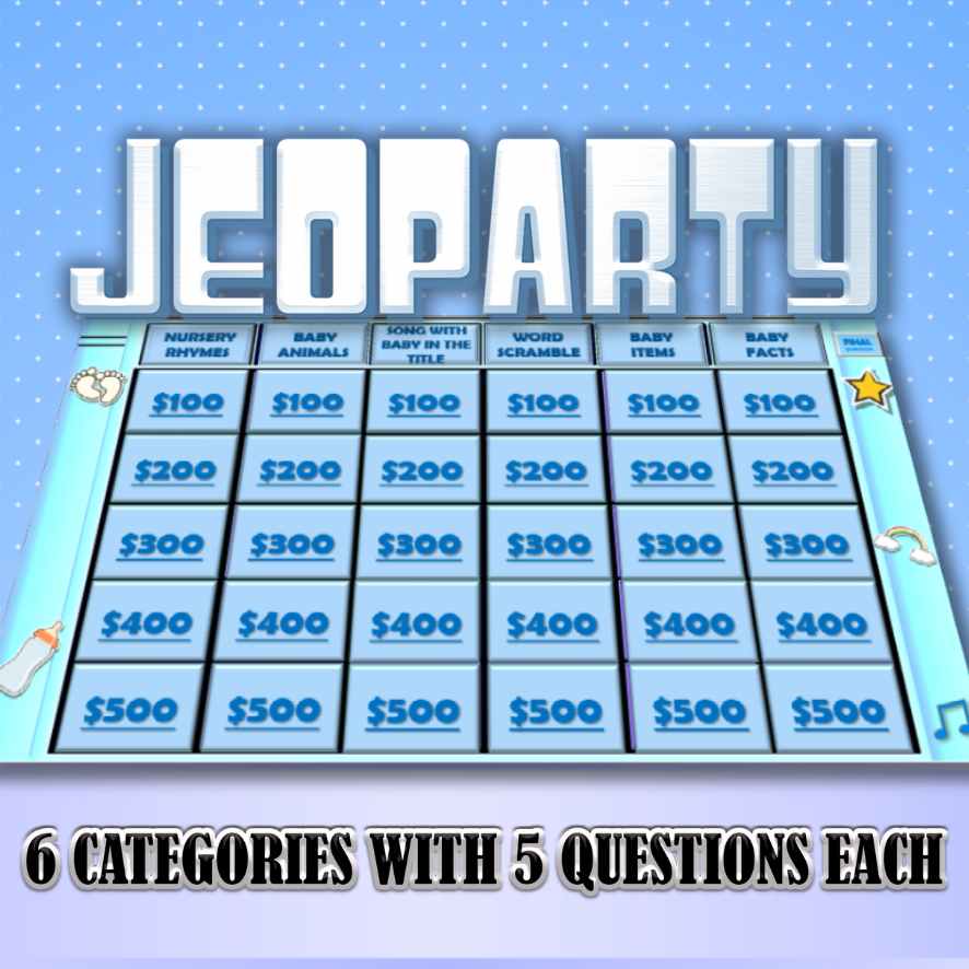 JEOPARTY BABY SHOWER BOY - POWERPOINT GAME - Image 4