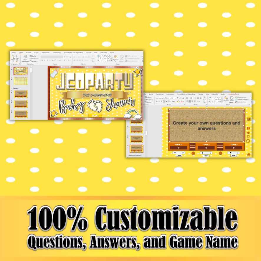 JEOPARTY BABY SHOWER GENDER NEUTRAL - POWERPOINT GAME - Image 5