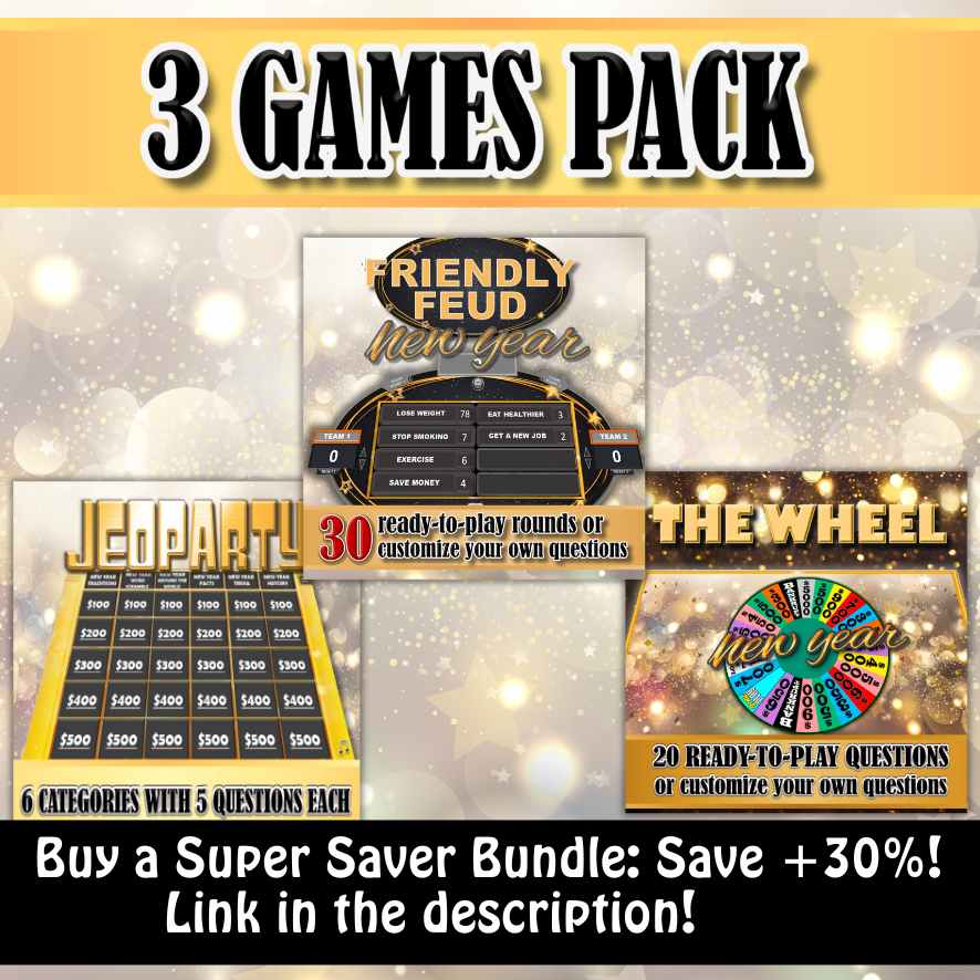 JEOPARTY NEW YEARS GAME - POWERPOINT GAME - Image 7
