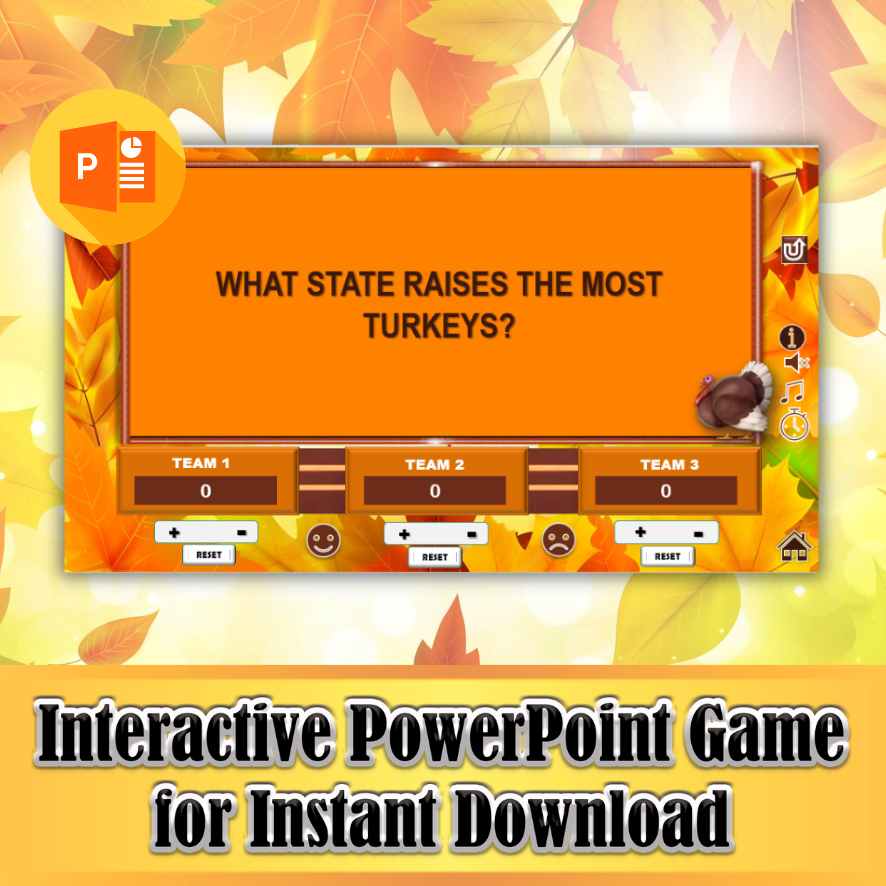 JEOPARTY THANKSGIVING - POWERPOINT GAME - Image 7