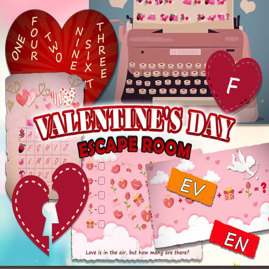 KIDS ESCAPE ROOM KIT VALENTINES - PRINT AND PLAY - Image 4