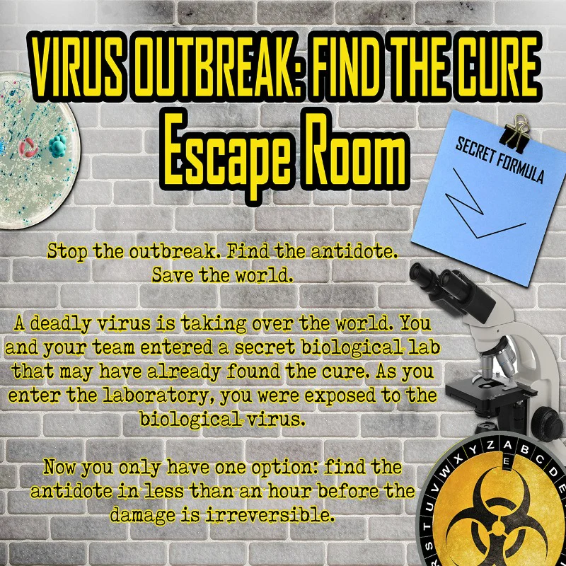 KIDS ESCAPE ROOM  VIRUS - PRINT AND PLAY - Image 3