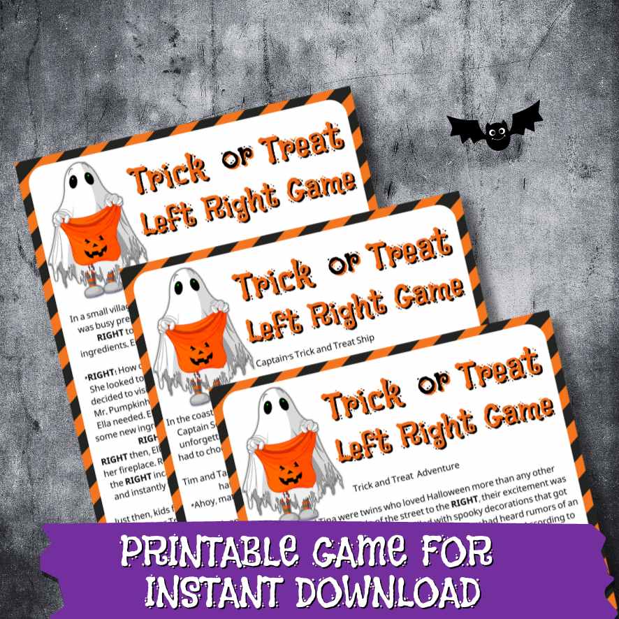 LEFT RIGHT HALLOWEEN FOR KIDS STORY PRINTABLE GAME - Image 4