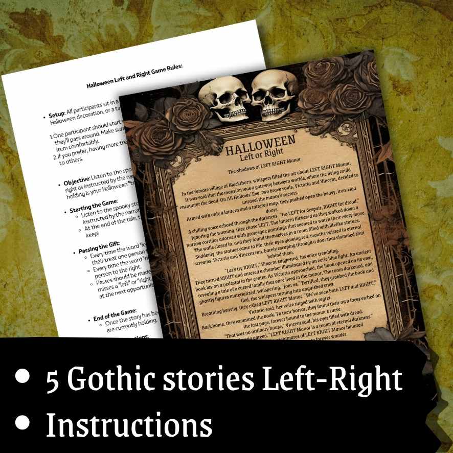 LEFT RIGHT HALLOWEEN GOTHIC STORY GAME - Image 3