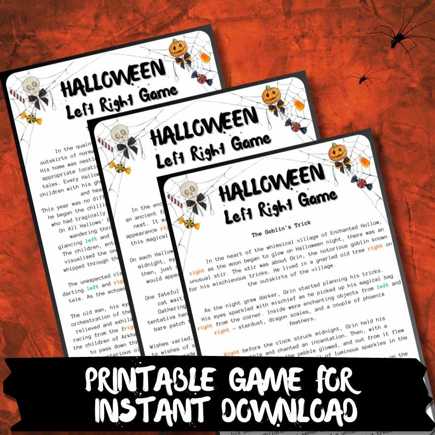 LEFT RIGHT HALLOWEEN STORY PRINTABLE GAME - Image 4