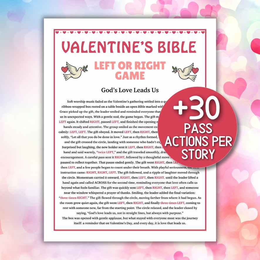 LEFT RIGHT VALENTINES CHRISTIAN GAME - Image 3