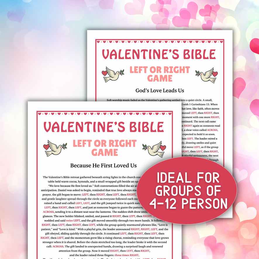 LEFT RIGHT VALENTINES CHRISTIAN GAME - Image 6