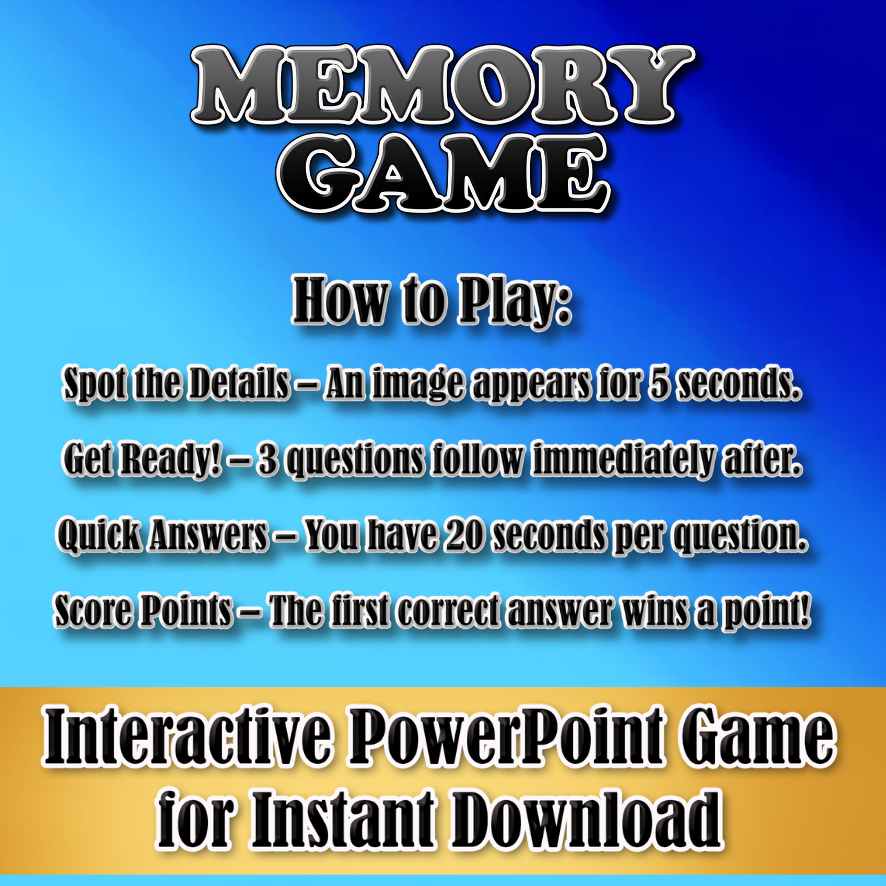 MEMORY GAME POWERPOINT - Image 4