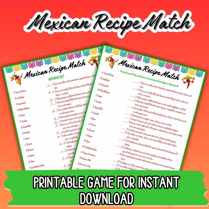 MEXICAN MATCH GAME PRINTABLE - Image 4