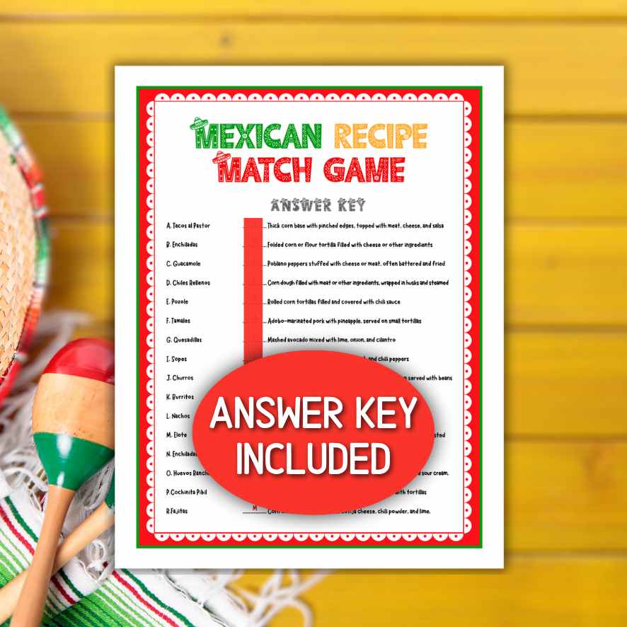MEXICAN  RECIPE MATCH GAME - Image 3