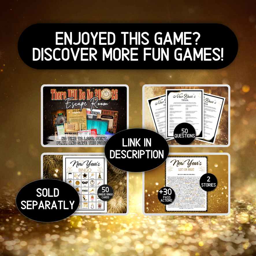 NEW YEAR'S CHARADES CARDS - Image 6