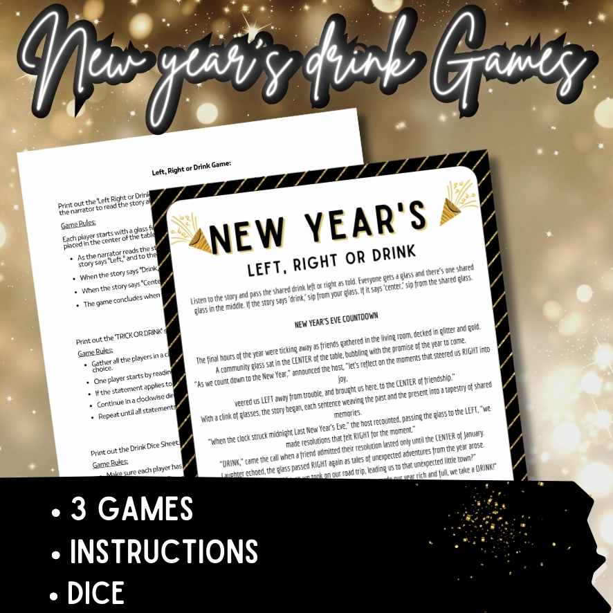 NEW YEARS DRINKING GAME PRINTABLE - Image 3
