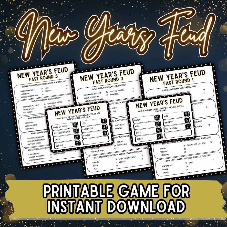 NEW YEARS FEUD GAME PRINTABLE - Image 3