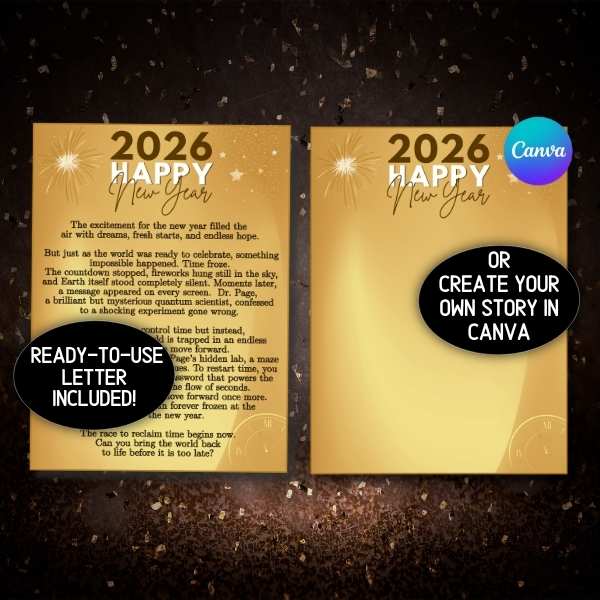 NEW YEARS ESCAPE ROOM GAME - PRINT AND PLAY - Image 4
