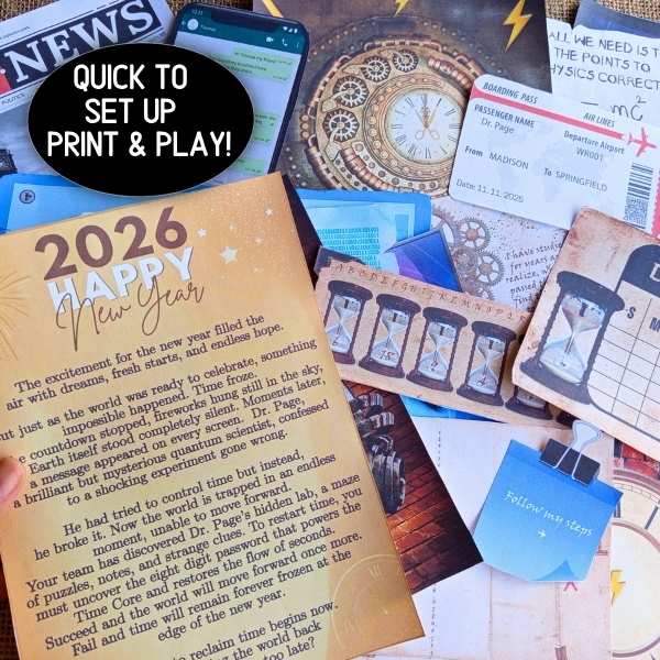 NEW YEARS ESCAPE ROOM GAME - PRINT AND PLAY - Image 5