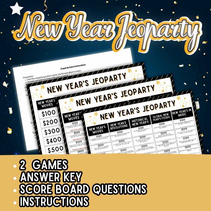 NEW YEARS JEOPARDY PRINTABLE - Image 3