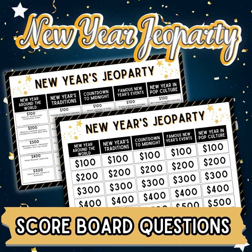 NEW YEARS JEOPARDY PRINTABLE - Image 5
