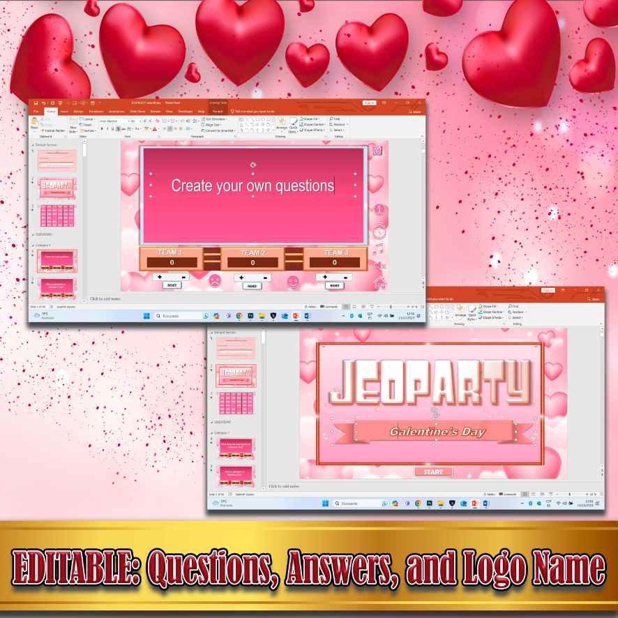 JEOPARTY VALENTINES GAME - POWERPOINT GAME - Image 3