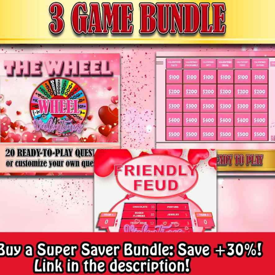 JEOPARTY VALENTINES GAME - POWERPOINT GAME - Image 8