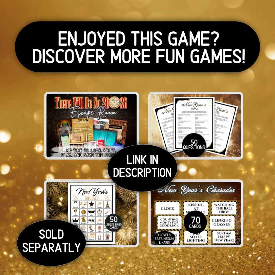 NEW YEARS THINK FAST  GAME PRINTABLE - Image 7
