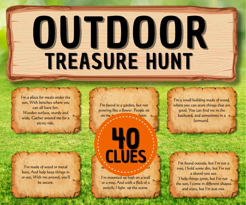 OUTDOOR TREASURE HUNT FOR KIDS - PRINTABLE GAME - Image 3