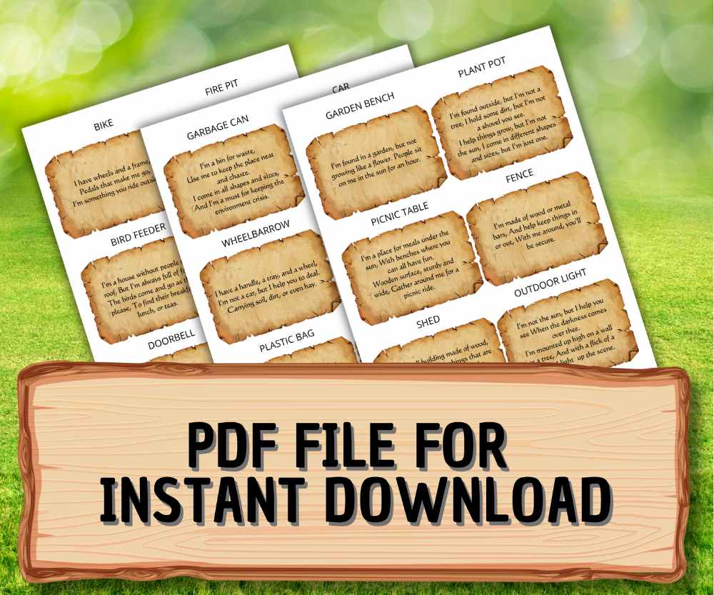OUTDOOR TREASURE HUNT FOR KIDS - PRINTABLE GAME - Image 4