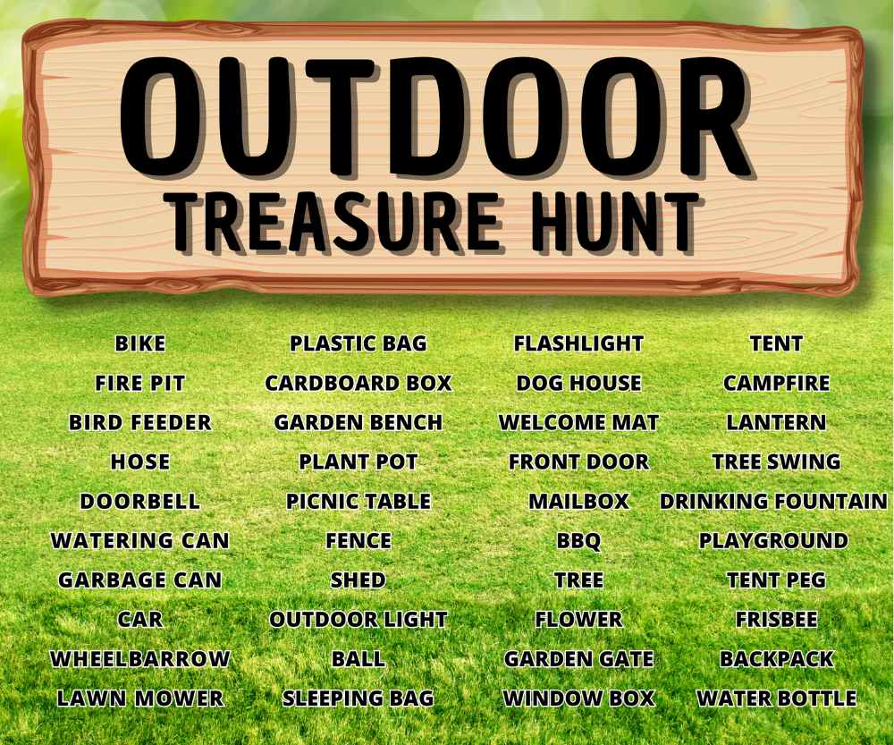 OUTDOOR TREASURE HUNT FOR KIDS - PRINTABLE GAME - Image 5