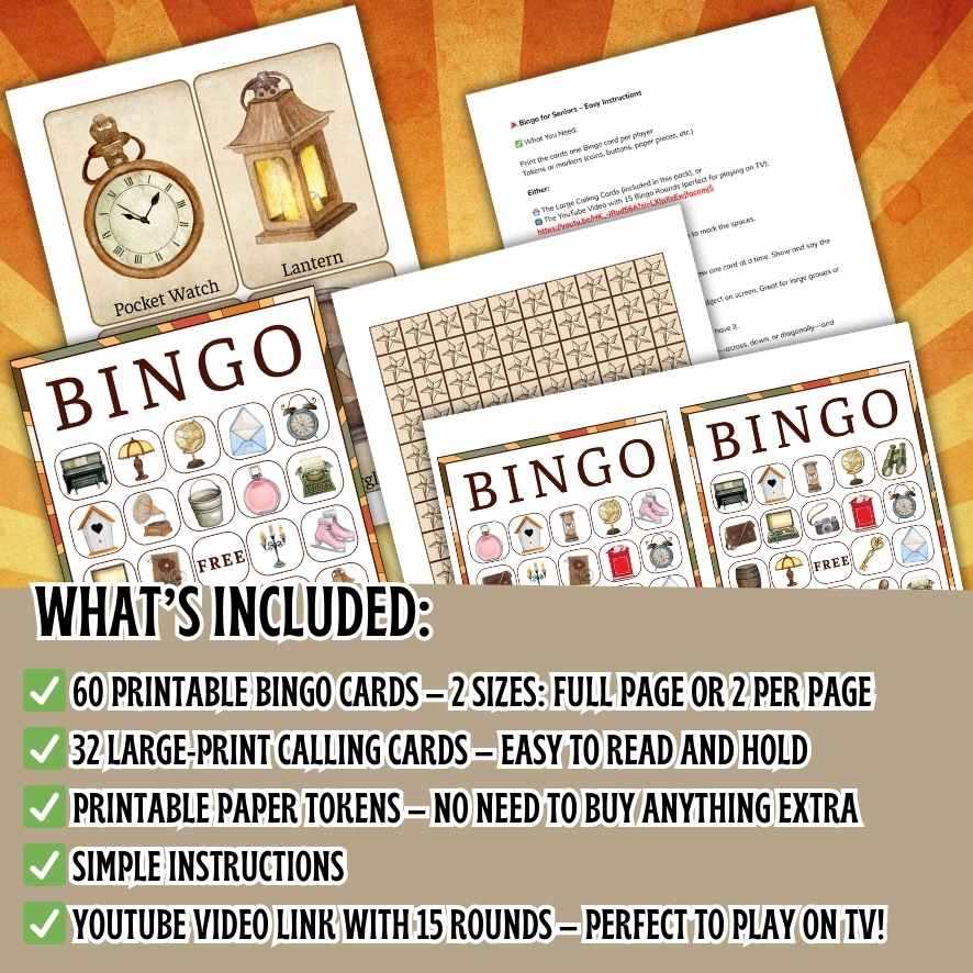 Printable Bingo for Seniors - Image 3