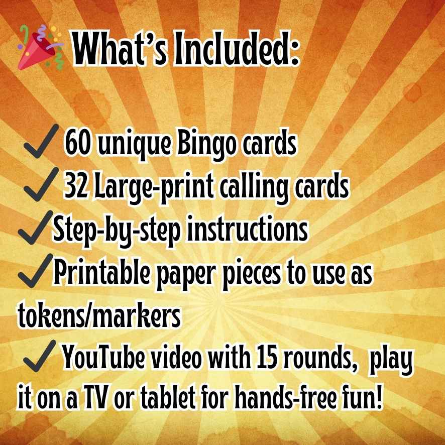 Printable Bingo for Seniors - Image 4