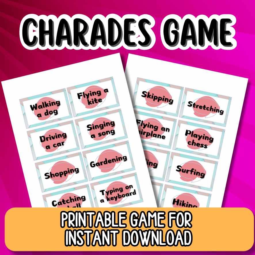 PRINTABLE CHARADES GAME - Image 4