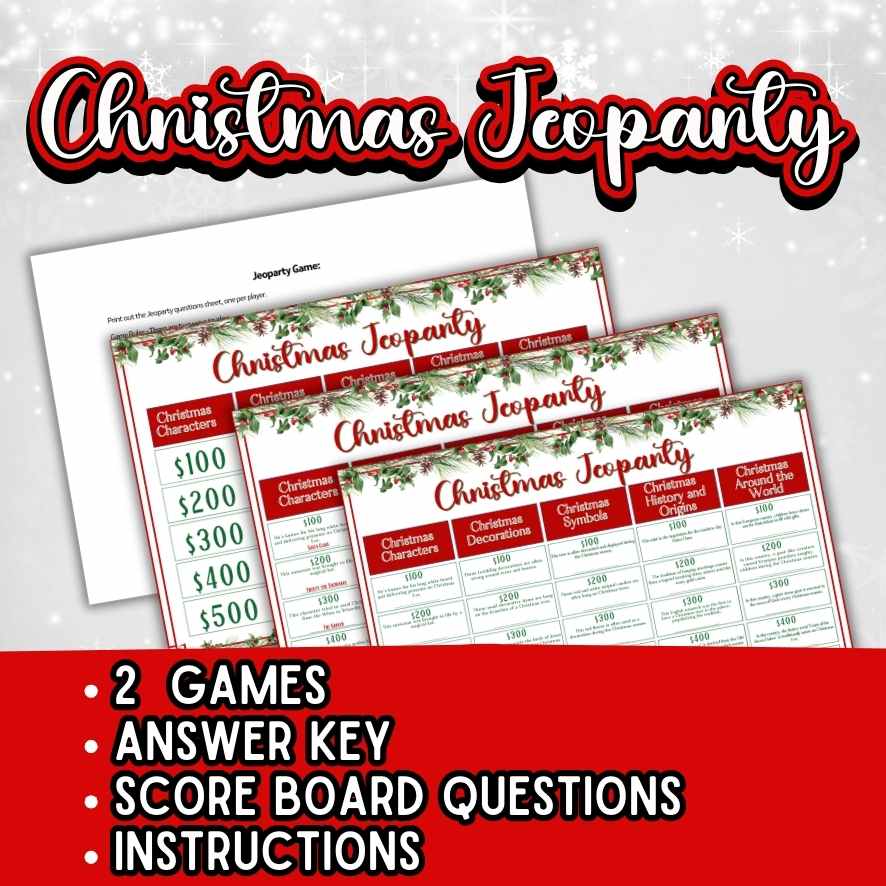 12 PRINTABLE CHRISTMAS GAME BUNDLE - Image 5