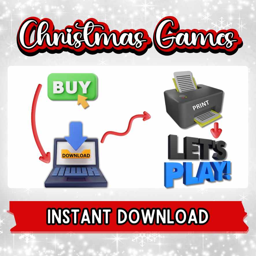 12 PRINTABLE CHRISTMAS GAME BUNDLE - Image 9