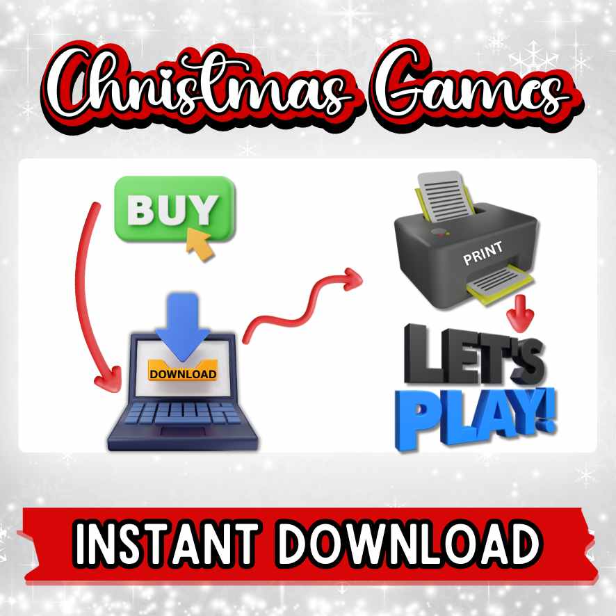 6 PRINTABLE CHRISTMAS GAME BUNDLE - Image 9