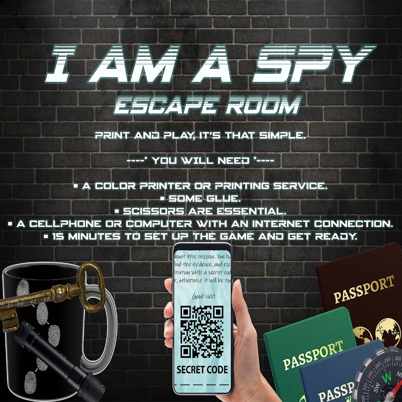SPY ESCAPE ROOM GAME - PRINT AND PLAY - Image 4